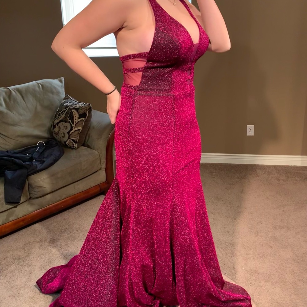 Rachel Allan Magenta Prom Dress